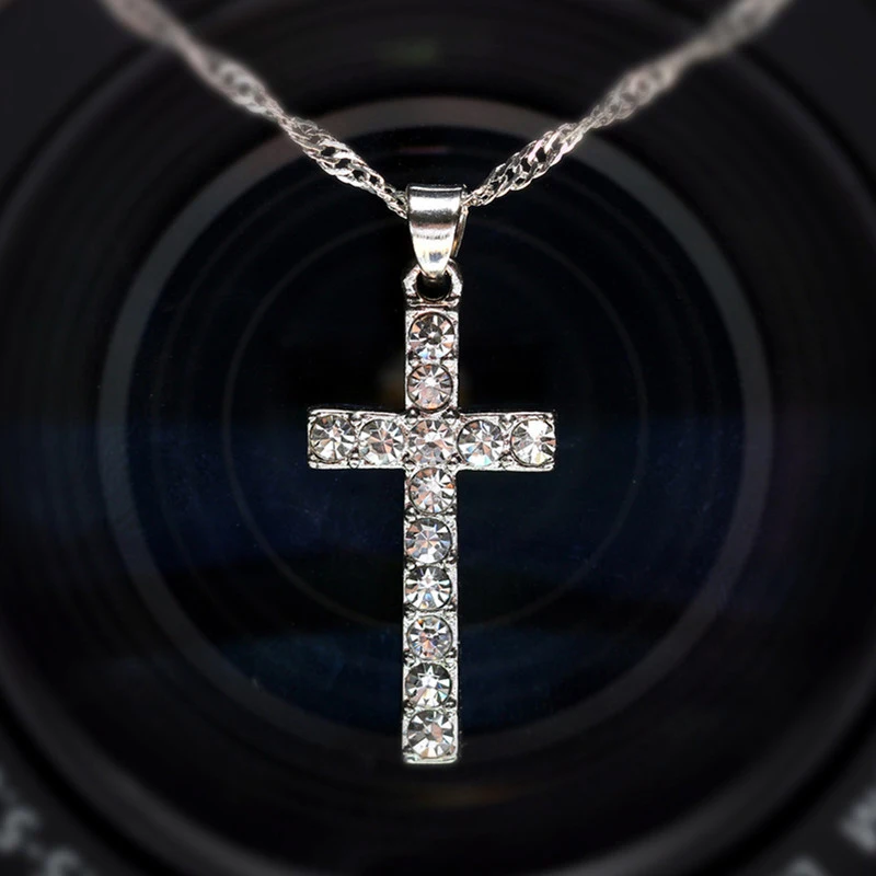 Moda Damska Krzyż Wisiorek Złoty Kryształ Jezus Krzyż Wisiorek Naszyjnik Biżuteria Hurtowych dla Mężczyzn i kobiet