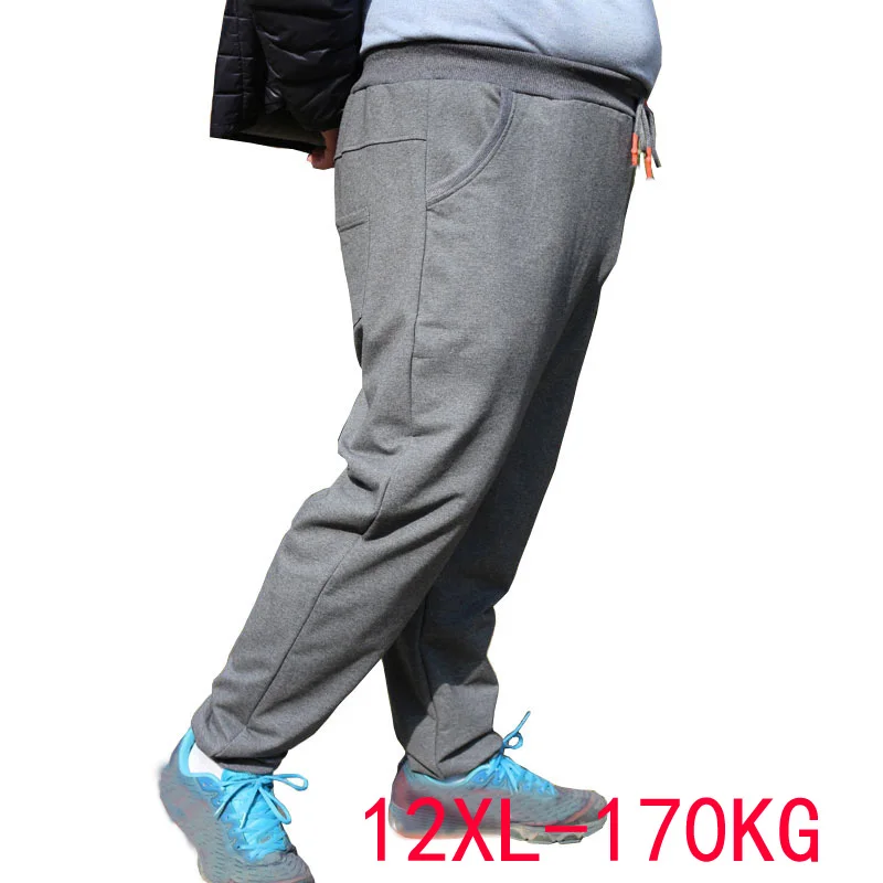 Jesień wiosna męskie sportowe spodnie plus size 10XL 8XL 11XL 12XL duży rozmiar soprts spodnie Stretch Elastyczność temat spodnie 170 KG 52 54 56