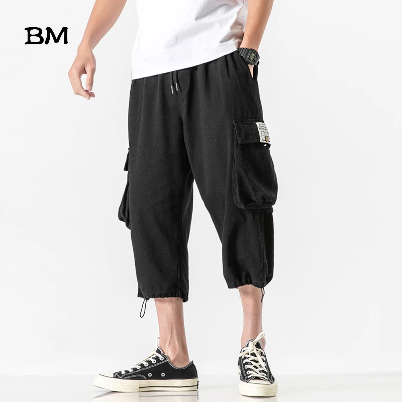 2020 Lata Dorywczo Spodnie Mężczyźni Plus Rozmiar Temat Modne Krótkie Spodnie Hip-Hop Kombinezony Meble Ubrania Koreański Styl Baggy Spodnie Męskie