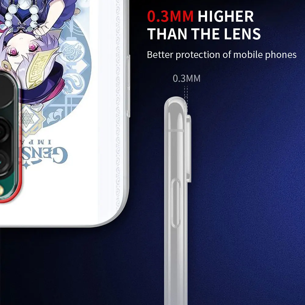 Etui do telefonu Xiaomi Mi Poco M3 X3 NFC Etui dla Redmi 9A 9C 8 8A 7 7A Note 9 Pro 9S 8T Matte Shell Hot Game Genshin Impact