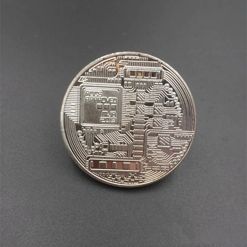 1 Szt. Pozłacane Bitcoin Pamiątkowe Monety Kolekcja Monet Wirtualna Waluta