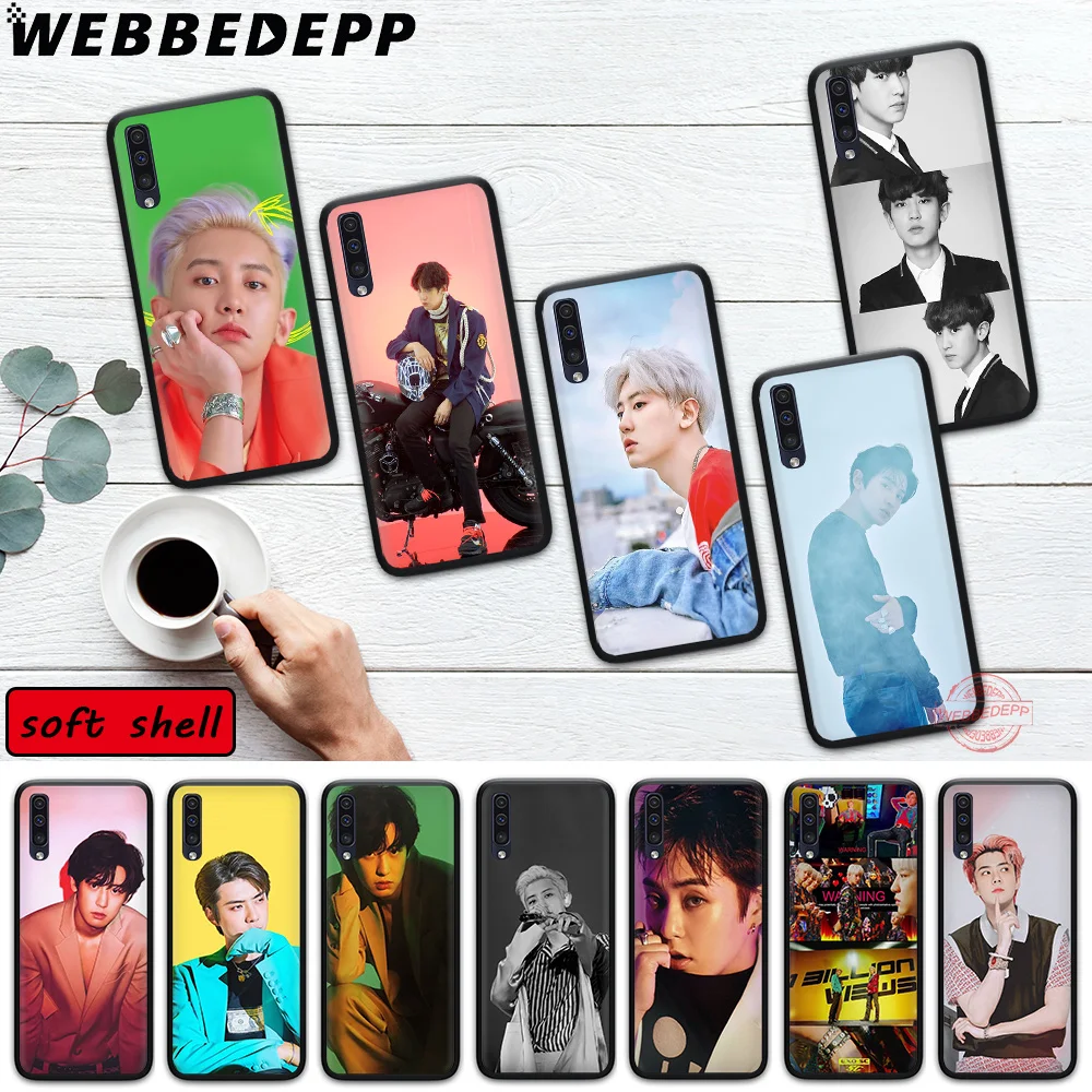 WEBBWDEPP SEHUN CHANYEOL EXO Soft Anti-Drop Etui do telefonu Samsung A10 A20 A30S A40 A50S A60 A70 A11 A51 A71 A91