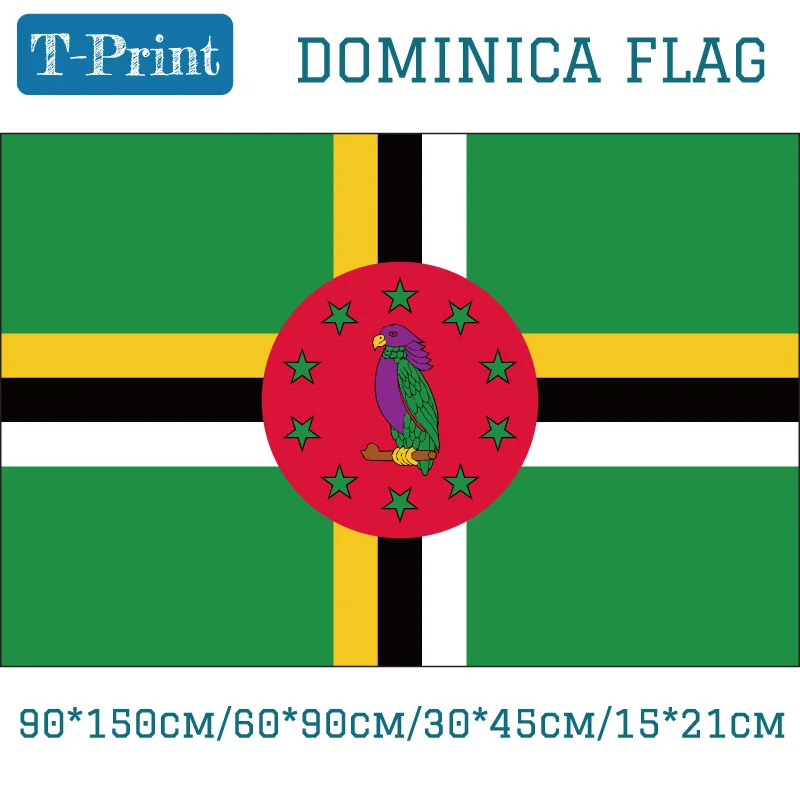 Flaga Dominika 90*150 cm/60*90 cm/30*45 cm/15*21 cm 3x5 metrów Latający Flaga igrzyska Olimpijskie Biuro