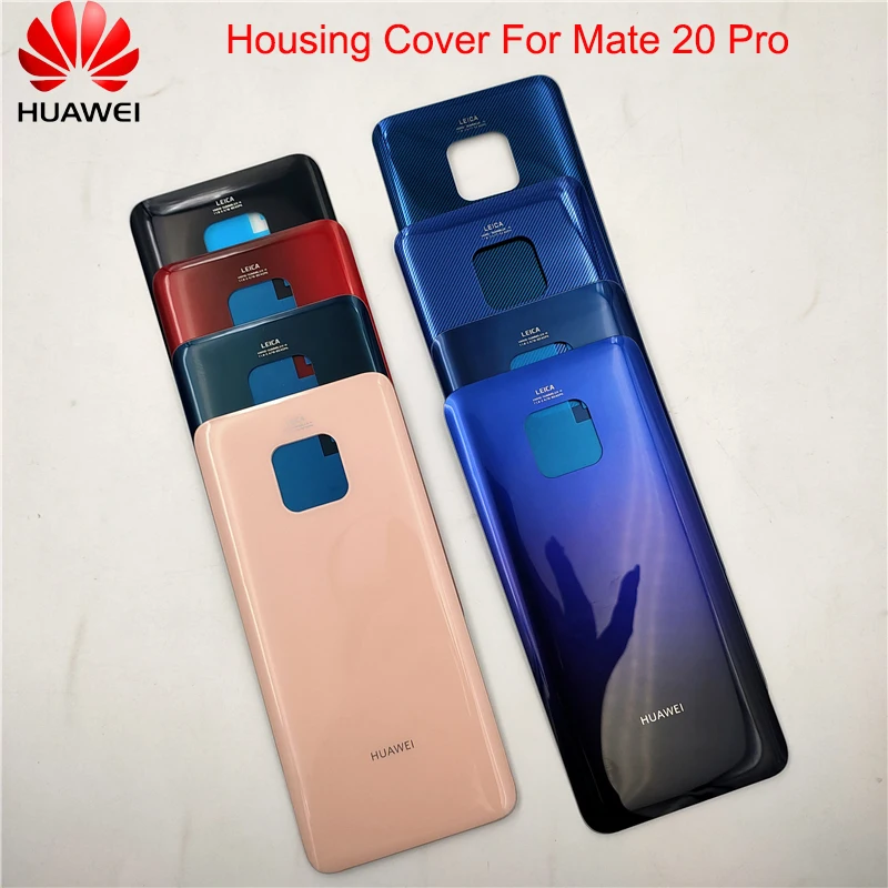 Oryginalny Huawei Mate 20 Pro Szklana Pokrywa Obudowy Tylne Drzwi Komory, Naprawa Część Zamienna Do Huawei Mate20 Pro i Logo