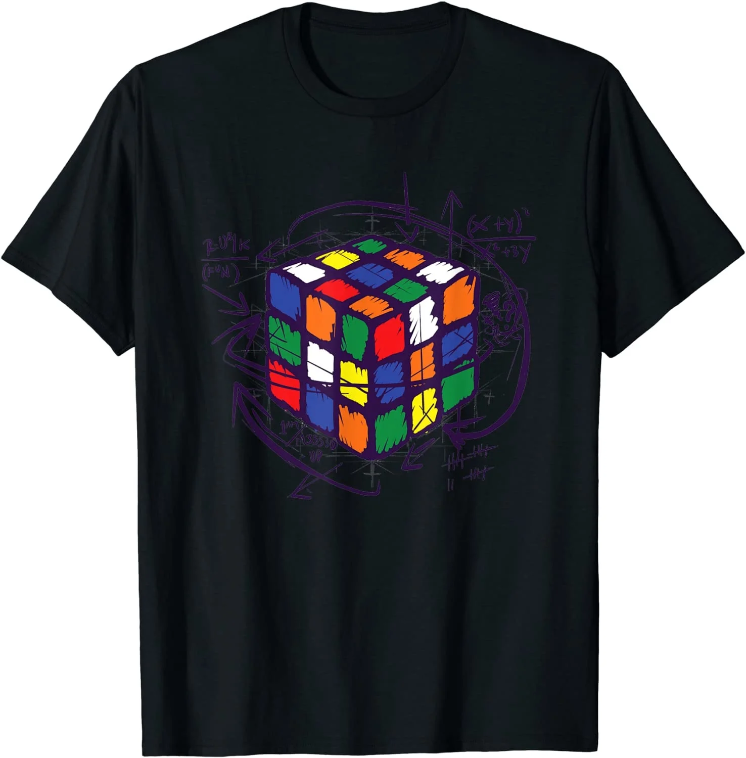Flower Cool Math Rubik Rubix Rubics Player Cube Math Lovers T-Shirt