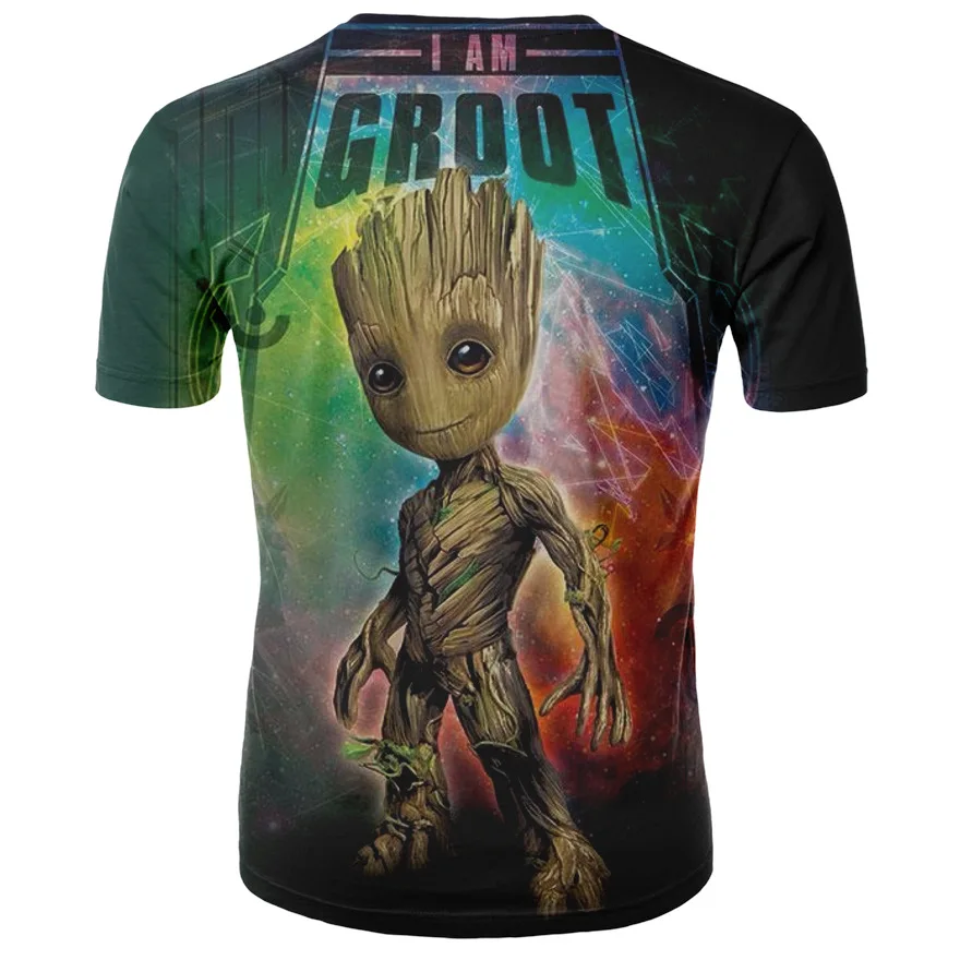 Superbohater Groot Film strażnik galaktyki Koszulka Lato Nowy Męski Druku 3D Mężczyźni I kobiety, dzieci Groot doniczka Groot t-shirt