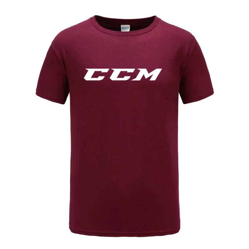 Męskie meble koszulka Ccm Logo Hokejowa męska koszulka męska bawełniana koszulka letni marka teeshirt euro size Darmowa wysyłka