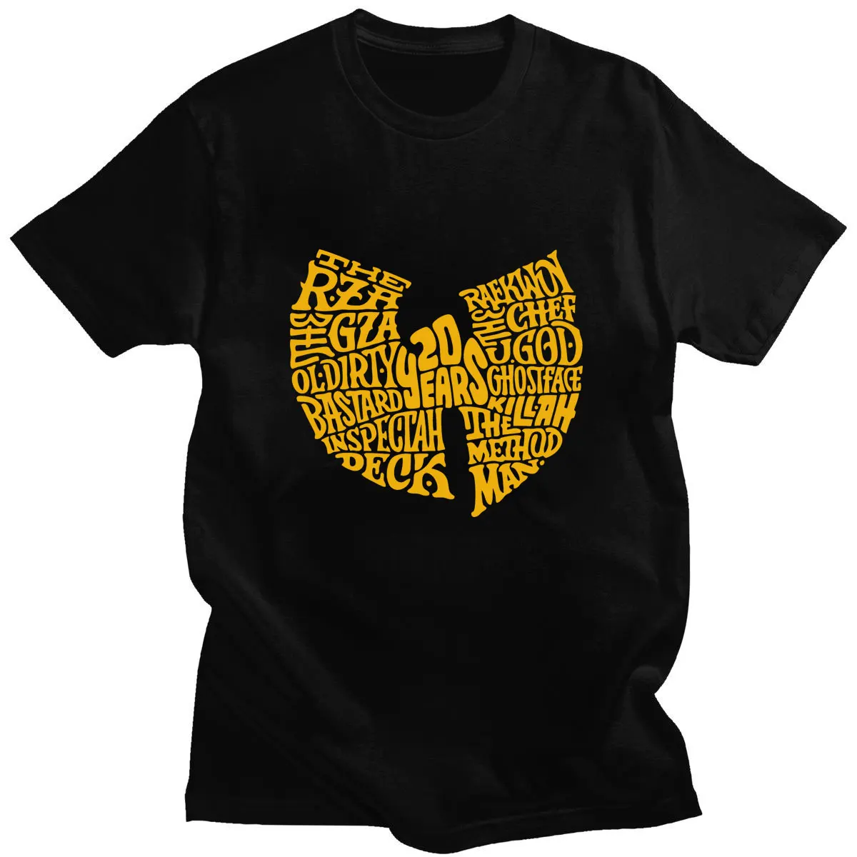 Wu Tang Clan Fashion T-Shirt Z Krótkim Rękawem Casual Harajuku Korean Streetwear Tops Hip Hop Band Logo Projekt Graficzny Luźny T-Shirt