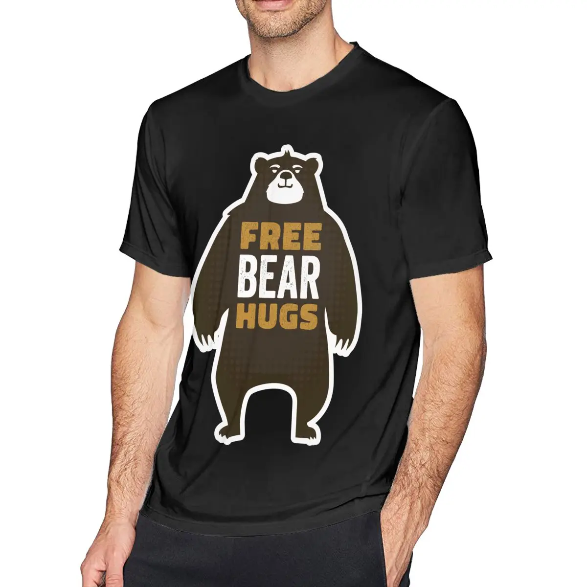 Hug Me T Shirt Free Bear Hugs T-Shirt Bawełna Plaża t-shirt Graphic Fun Male 4xl Tshirt