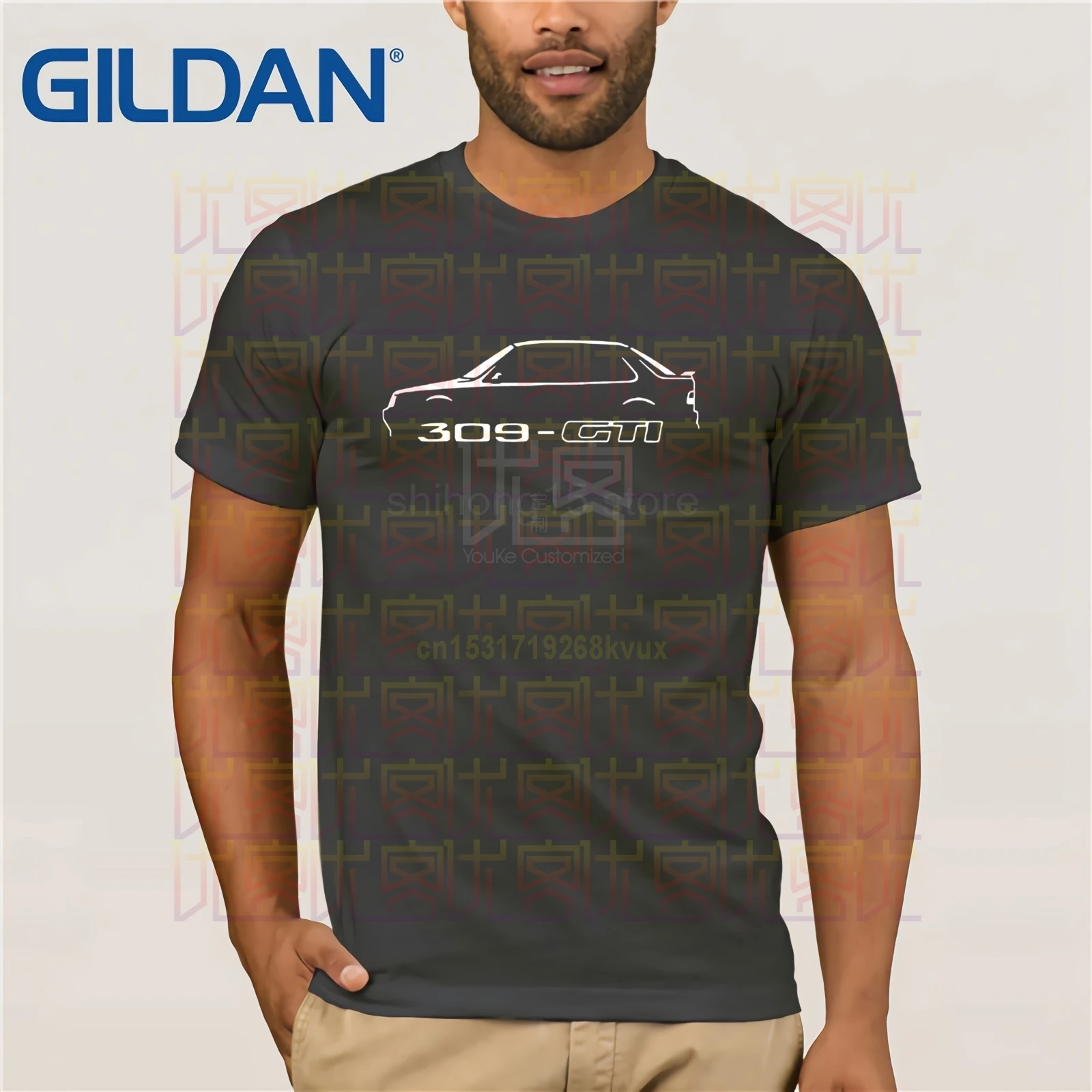 Męska koszulka Cool Peugeot 309 Gti Inspired Classic Car funny t-shirt novelty tshirt men Funny Tees bawełniane Topy t-Shirt