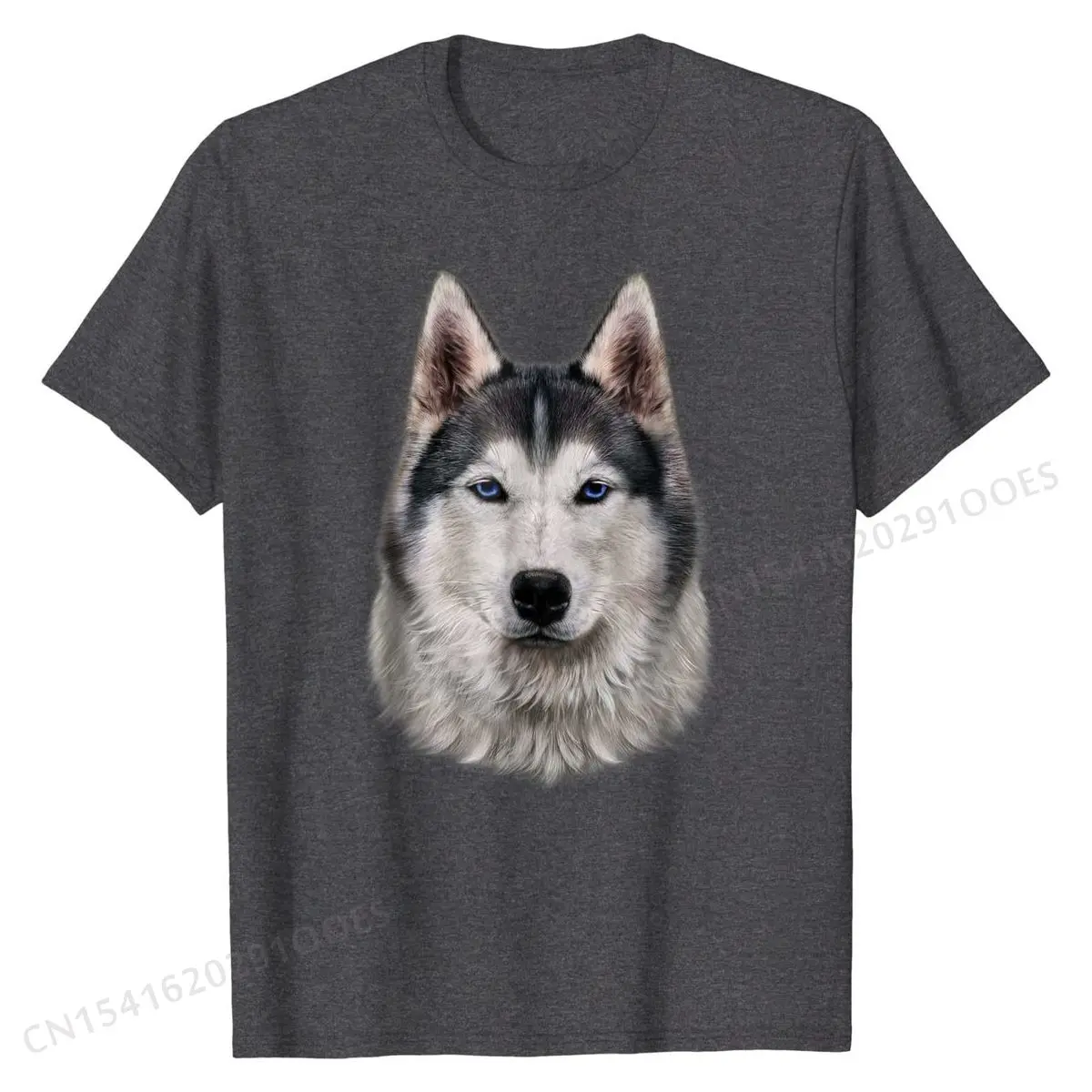 Siberian Husky Dog Face, T-Shirt Company Street Top Koszulki Bawełniane Męskie Koszulki Street