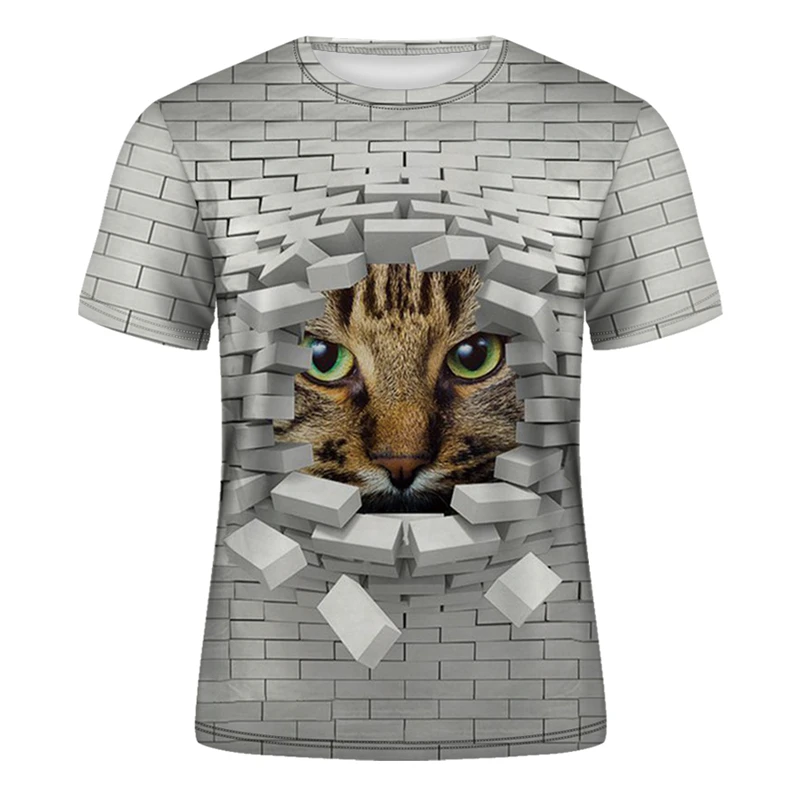 New cat funny 3D printed T-shirt casual męskie i damskie moda uliczna, odzież drukowany t-shirt dla mężczyzn i kobiet