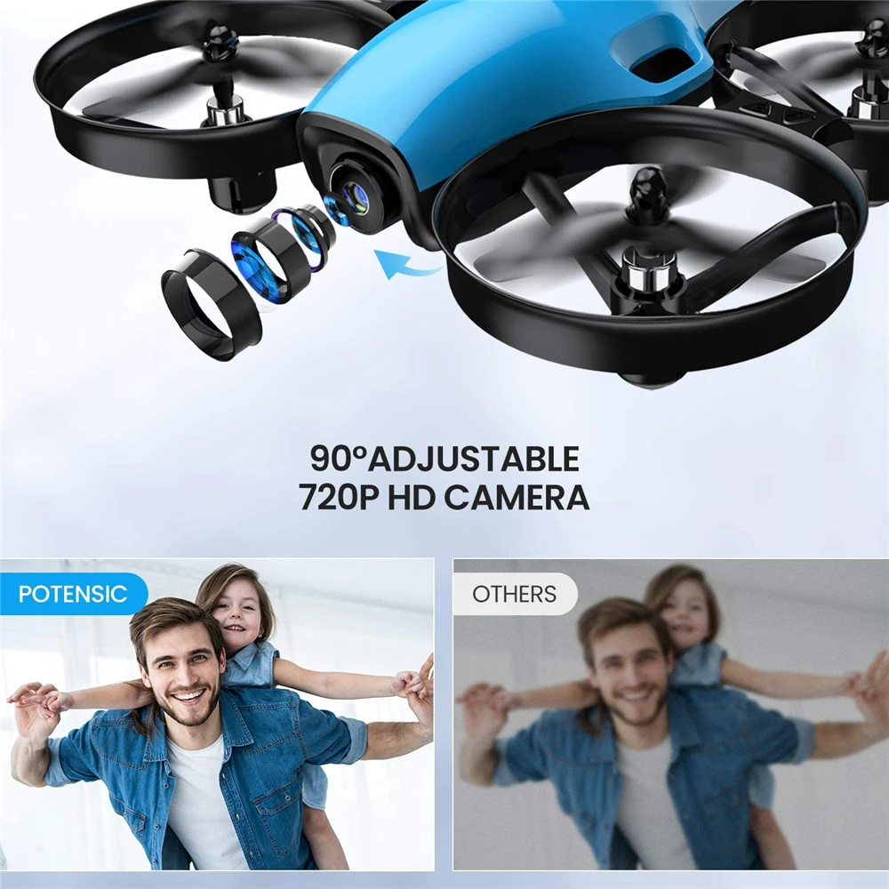 Potensic A30W Drone for Kids RC Mini Quadcopter with 720P HD Camera One Button Take Off Landing Route Setting Toy Plane