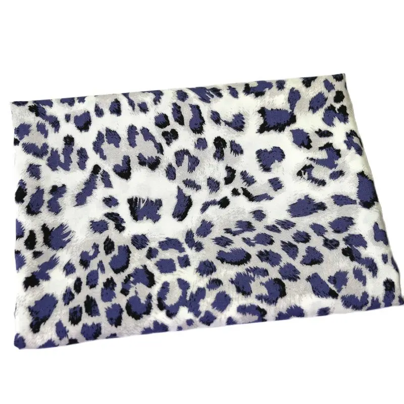 1 m X 1,4 m Purpurowy Leopard Wiskozowego Tkaniny Popelina Materiał Na Sukienki, Koszule Odzieży Dziecięcej