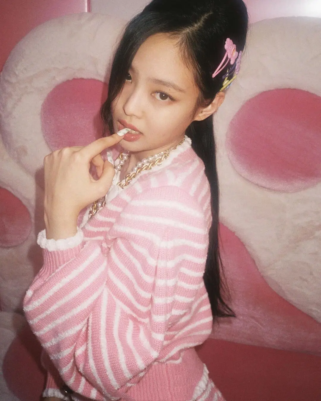 KPOP Koreańskiej Gwiazdy Różowy Słodki jednorzędowy Sweter z Dzianiny Swetry+Sexy Szczupła Talia Wysokiej Elastyczne Spódnice Kobiety Z Dwóch Części Zestaw