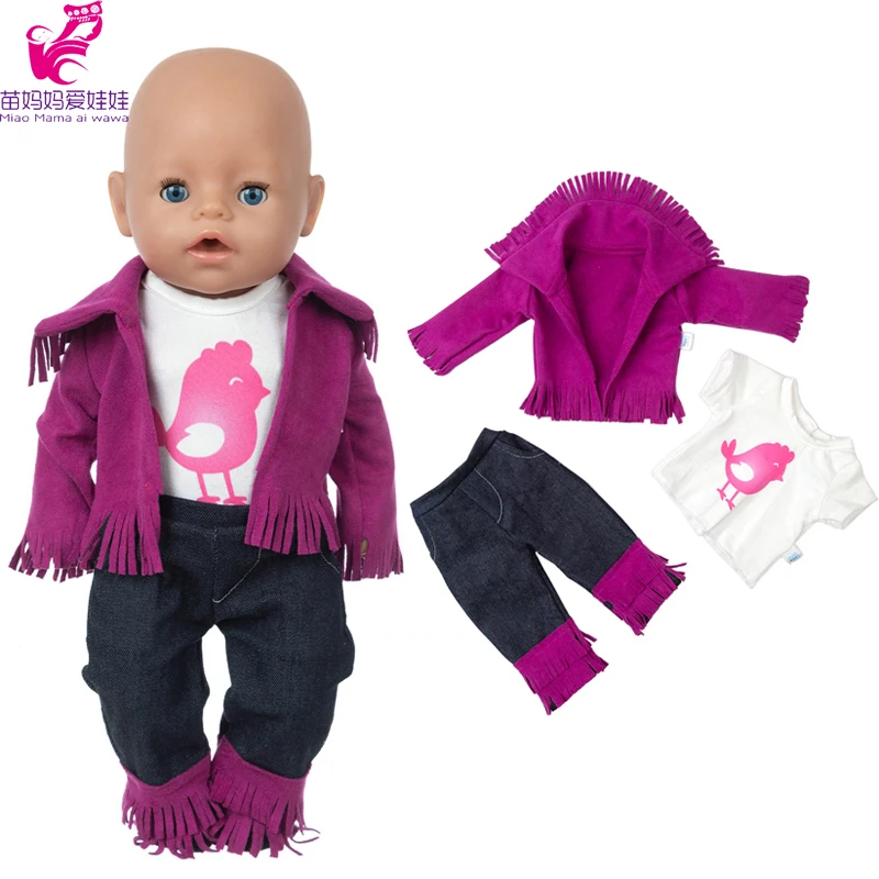 Lalka Baby Doll Odzież Tessal Płaszcz do 18 Cali Dziewczyna Lalka Kowbojskie Kurtki Zabawki Lalka Stroje