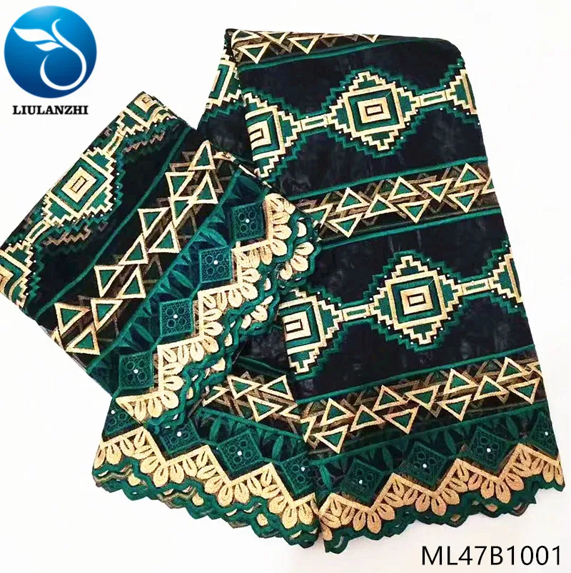 LIULANZHI żakardowe brokatowe tkaniny bawełniane tkaniny na obrusy zielony bazin tkanina bawełniana patchwork ostatnich 7 metrów/lot ML47B10