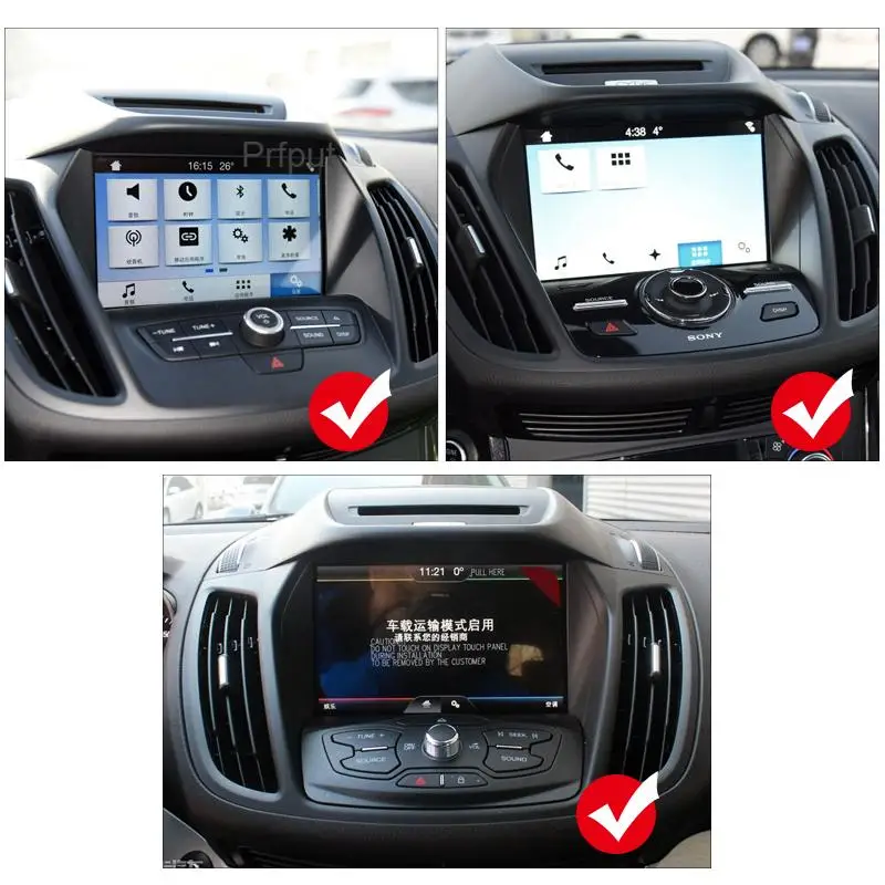 Samochodowy GPS ekran Nawigacji Szkło Stalowa folia Ochronna do Ford Kuga Escape 2013 14 2016 2017 Zarządzanie naklejką ekranu LCD
