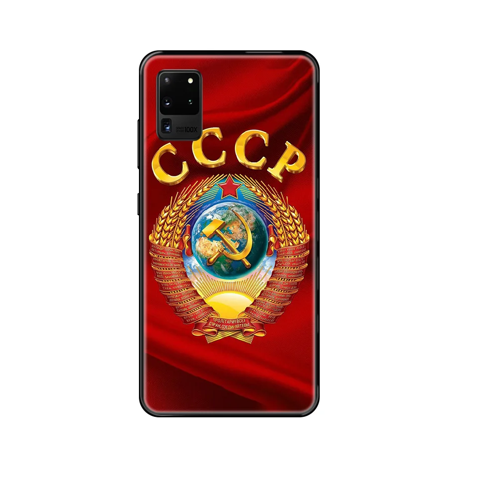 Flaga ZSRR ZSRR Etui do telefonu Samsung Galaxy S 3 4 5 6 7 8 9 10 Plus Lite Edge black trend back fashion coque soft