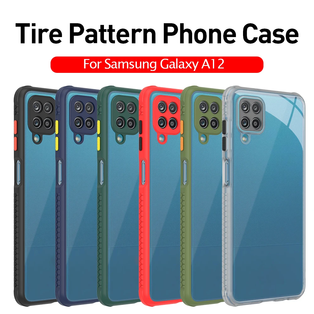 Telefon Coque Etui Do Samsung Galaxy A12 Soft Shell Tire Wzór Przezroczyste Etui do Galaxy A42 5G A51 A21s A70 A70s A50 A50s