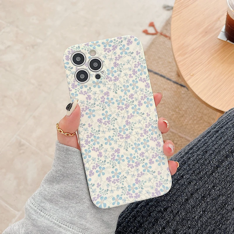 Spring flower case do telefonu iphone 11 11Pro 12 12Pro Max flowered case for iphone XR X XS Max SE2020 7 8 Plus Silicone cap