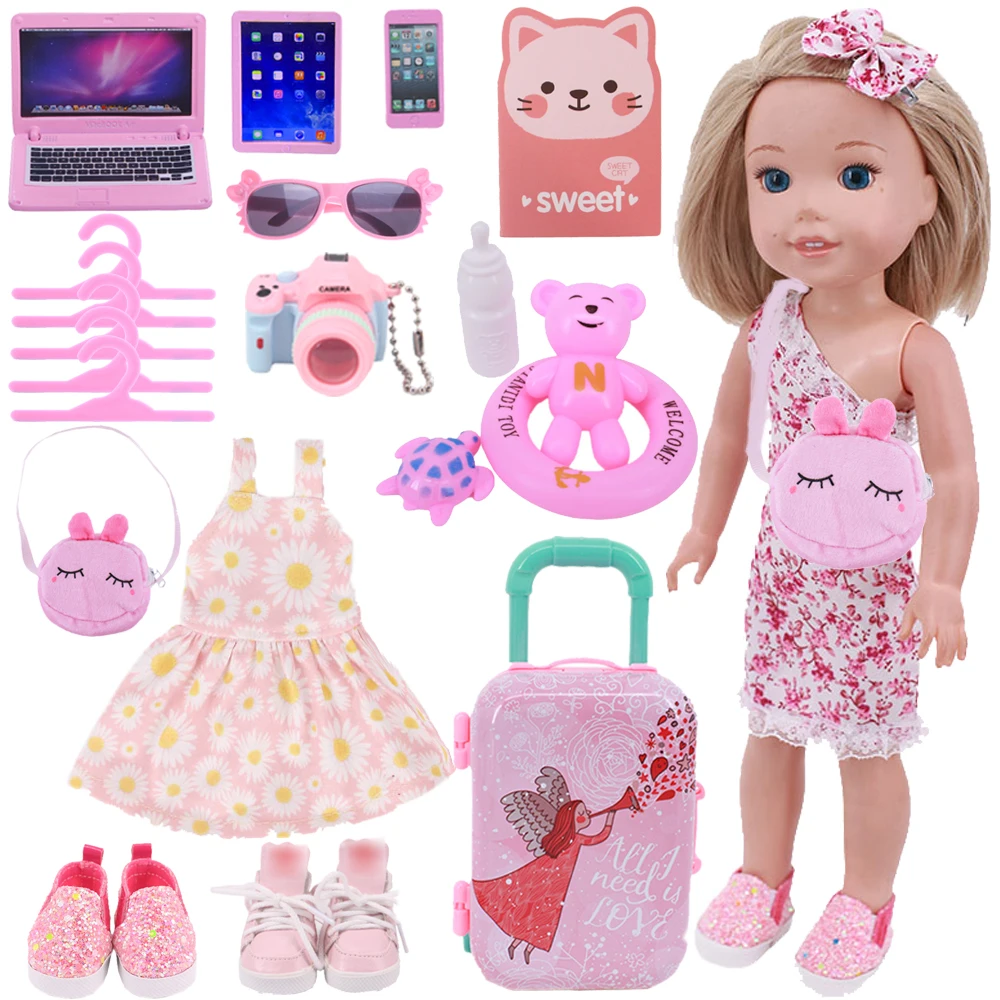 Кукольная odzież Pink Cat Suit For 14.5 Inch American Nancy Doll&36Cm Poland Paola Renio 1/6 Blyth AccessoriesGirl Toys Prezent Na Urodziny