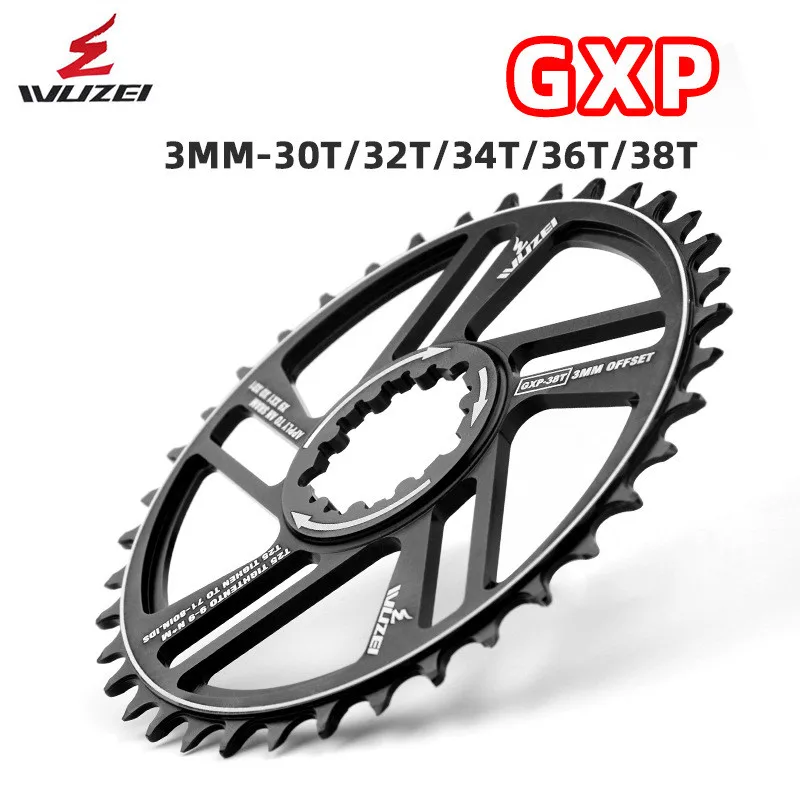 WUZEI Bicycle GXP Chainring 3mm Offset Direct Mounting 30T 32T 34T 36T 38T 40T 42T Mountain Bike mechanizm korbowy obsługiwane For SRAM X9 XX1 X0