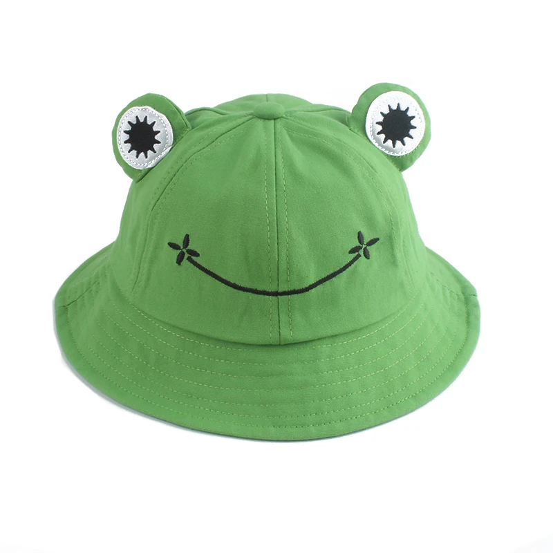 Rodzic-Dziecko Kreskówka Żaba Wiadro Kapelusz Panama Wędkarstwo Cap Cute Froggy Hat Homme Femme Bob Chapeau Outdoor Sun Fisherman Hat