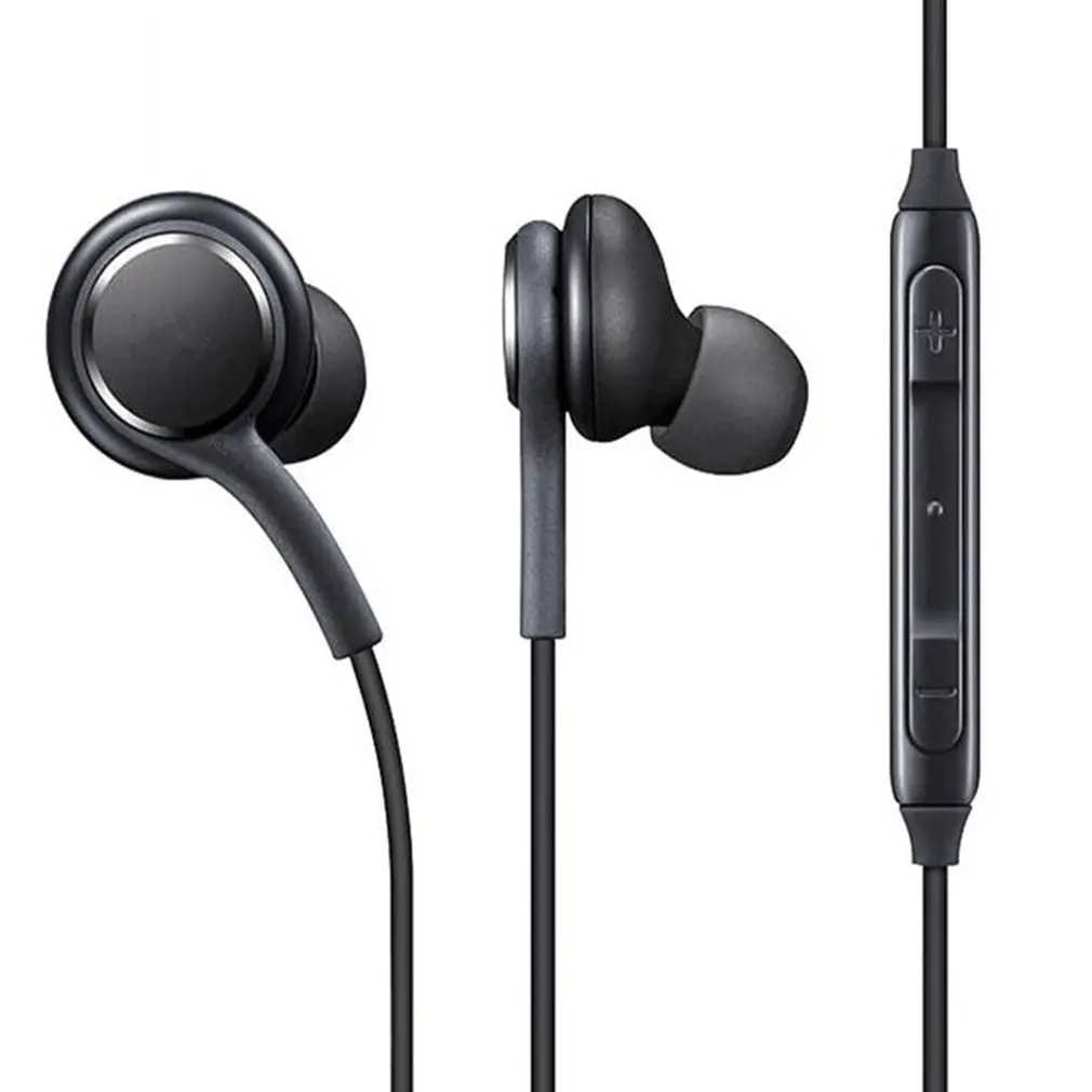 Stereo Sportowe Słuchawki douszne Z mikrofonem 3,5 mm sterownik Przewodowy zestaw Słuchawkowy Do Samsung Galaxy S8 S8plus