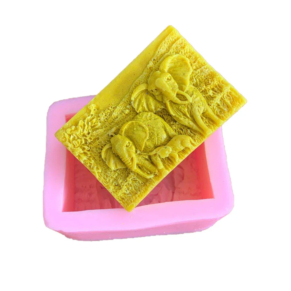 Silikonowa Mydlana Forma jest Bezpieczna, Ręczna Dekoracyjne Słoniowej Forma Odporne na ciepło I na Zimno Formy DIY Soap Making
