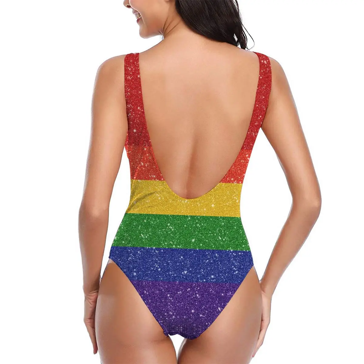 Kobiety 2021 sexy Bikini Sztuczny Blask Tęczy Duma Flaga Kobiety strój Kąpielowy Jednoczęściowy strój Kąpielowy R336 Kobiety strój kąpielowy strój kąpielowy