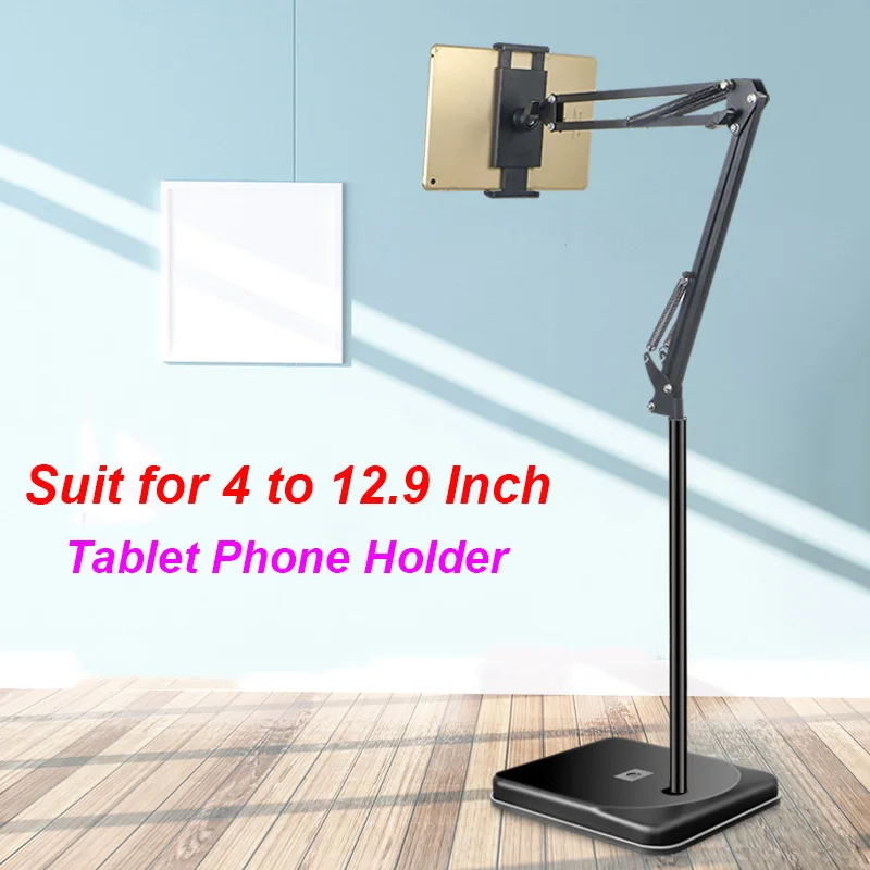 Długie Ramię Podłoga Tablet Uchwyt na Telefon Podstawka do iPad Air Pro 12.9 Regulowany Sofa Mocowanie Uchwyt dla iPhone Samsung Huawei Wsparcie