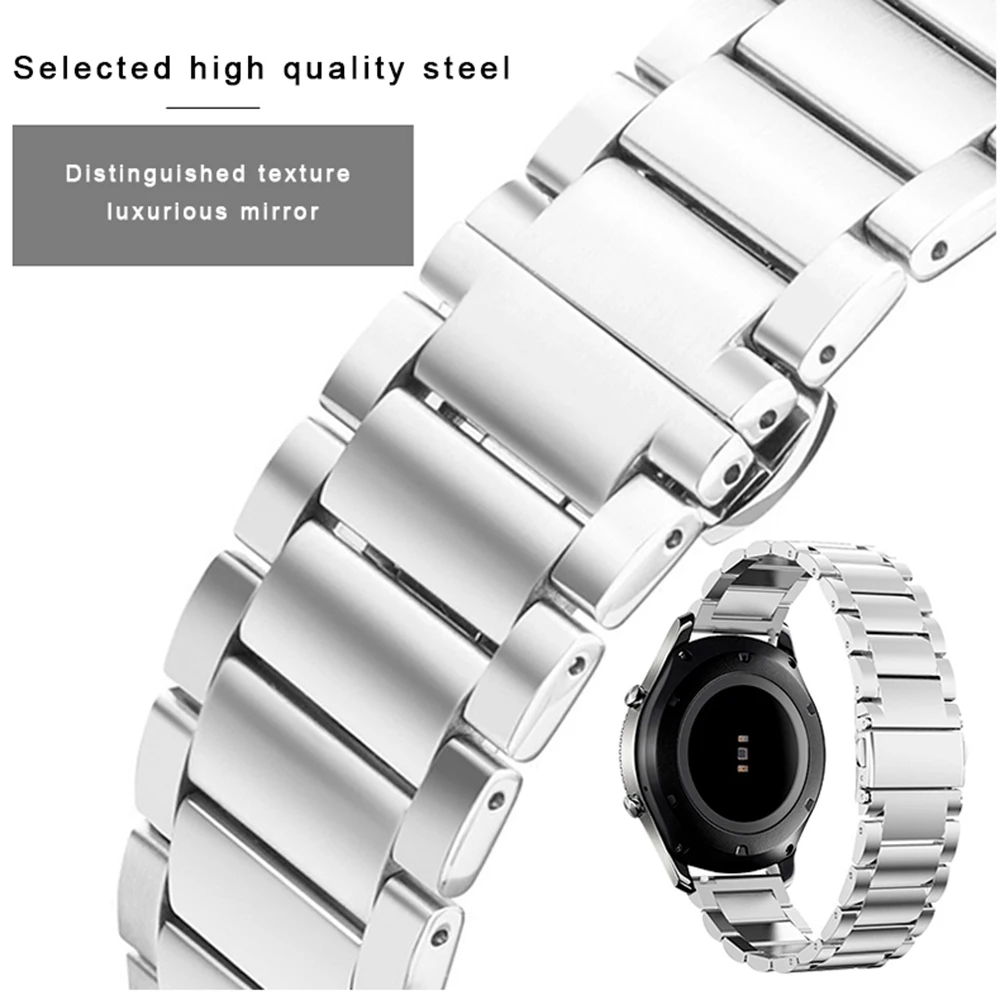 Pasek do zegarka Samsung Galaxy Watch active band /aktywność2 44 mm 40 mm 22 mm 20 mm Watchband ze Stali nierdzewnej dla Amazfit GTR 47/42 mm