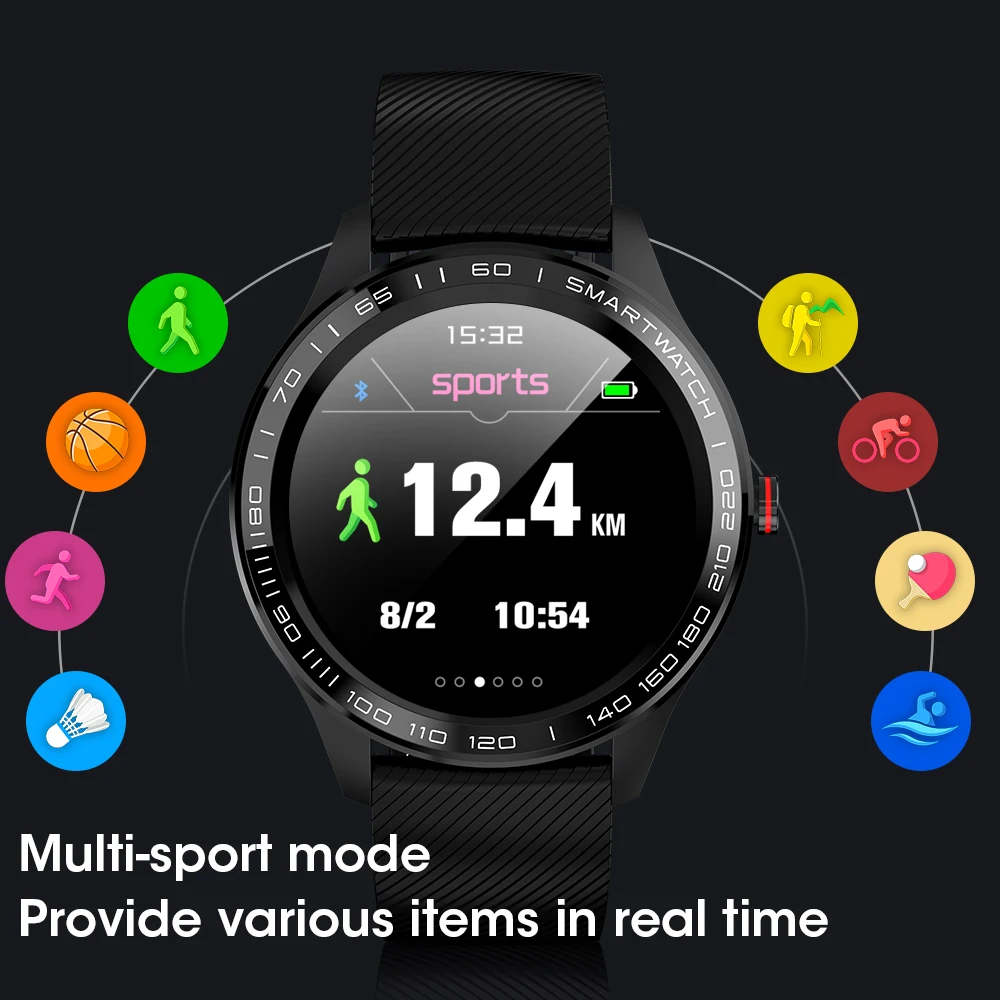 L9 smartwatch ECG Heart Rate Call Reminder IP68 Wodoodporny Watch Men Full Touch Men Sport Watch