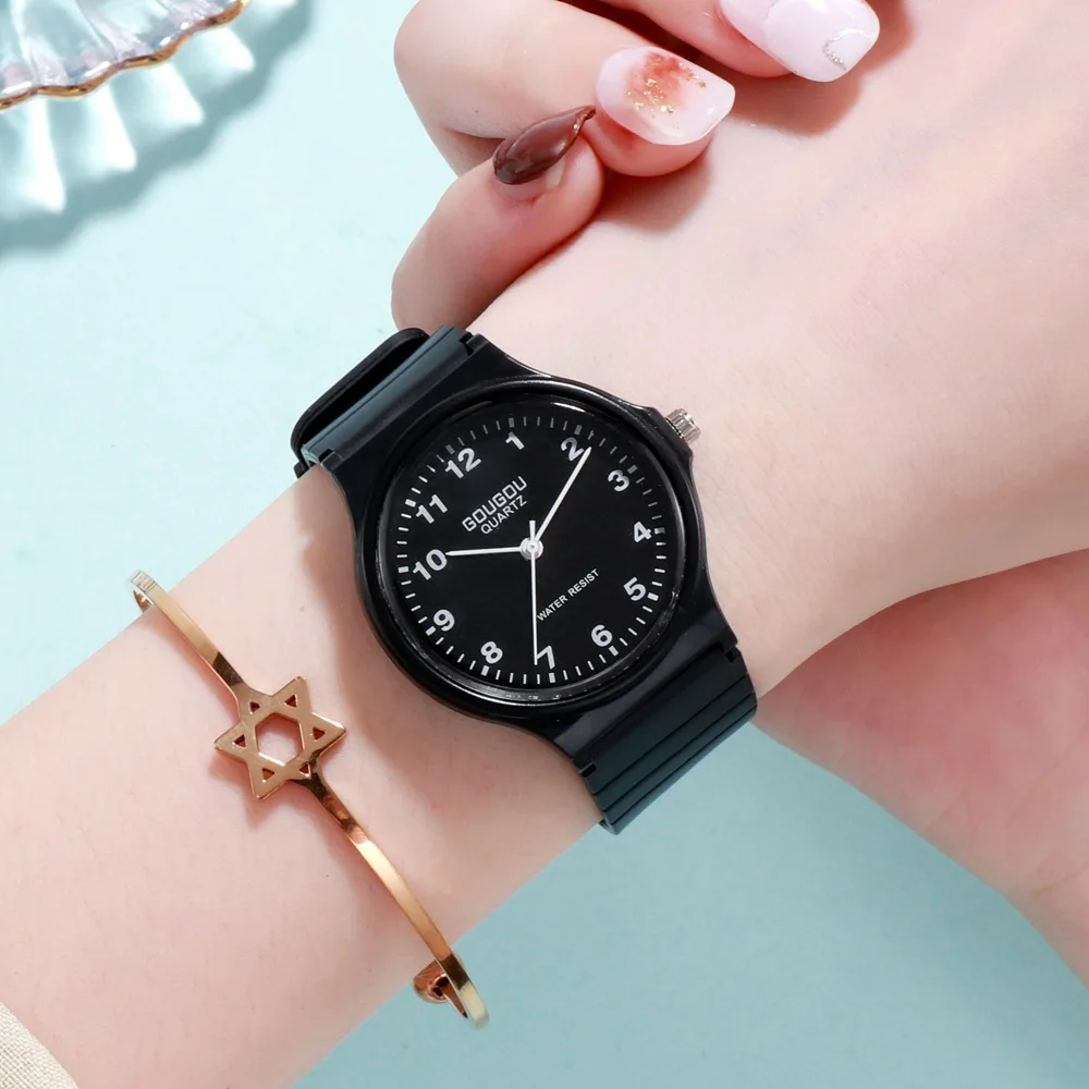 Proste i modne damskie zegarek silikonowy pasek analogowy codzienne damskie zegarek kwarcowy okrągły zegarek damski zegarek relogio feminino
