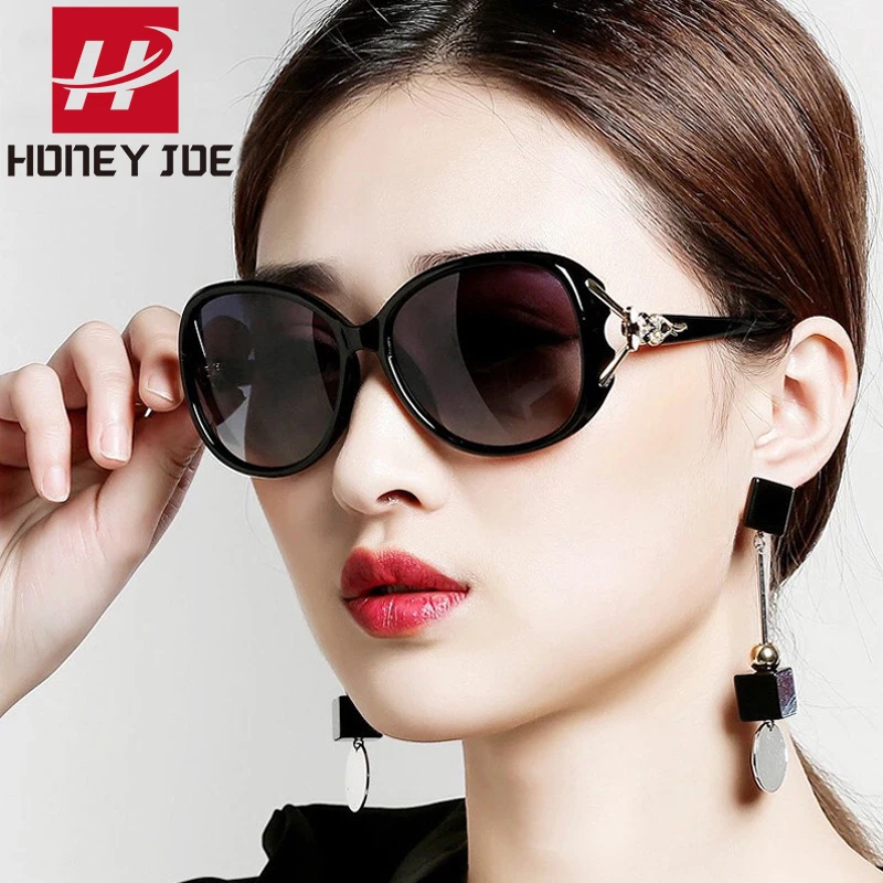 Modne damskie okulary polaryzacyjne fox style Sung punkty z bling diament Akcesoria Damskie Okulary Vintage UV400