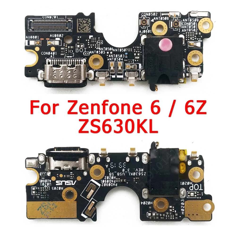 Oryginalna Karta USB Charge Board dla ASUS ZenFone 6 6z ZS630KL Charging Port PCB Gniazdo Dock Connector Flex Wymiana Części Zamiennych