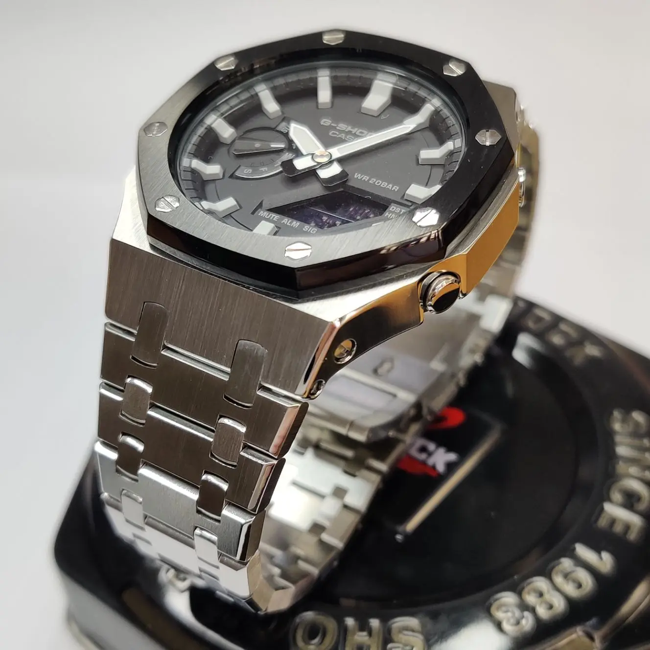 Hontao GA2100 3. Generacji Wszystkie Metalowe Zegarek Oprawy Pasek GA2110 Watchband GA2100/2110 Części Akcesoria