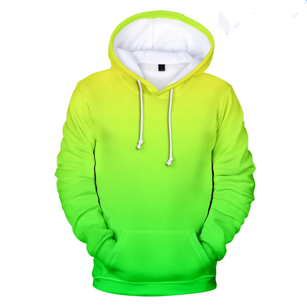 Neon green hoody men/Women Harajuku Clothes Store For Customization 3D z Kapturem Sweatshirt Street colorful print Hip Hop trend 4XL