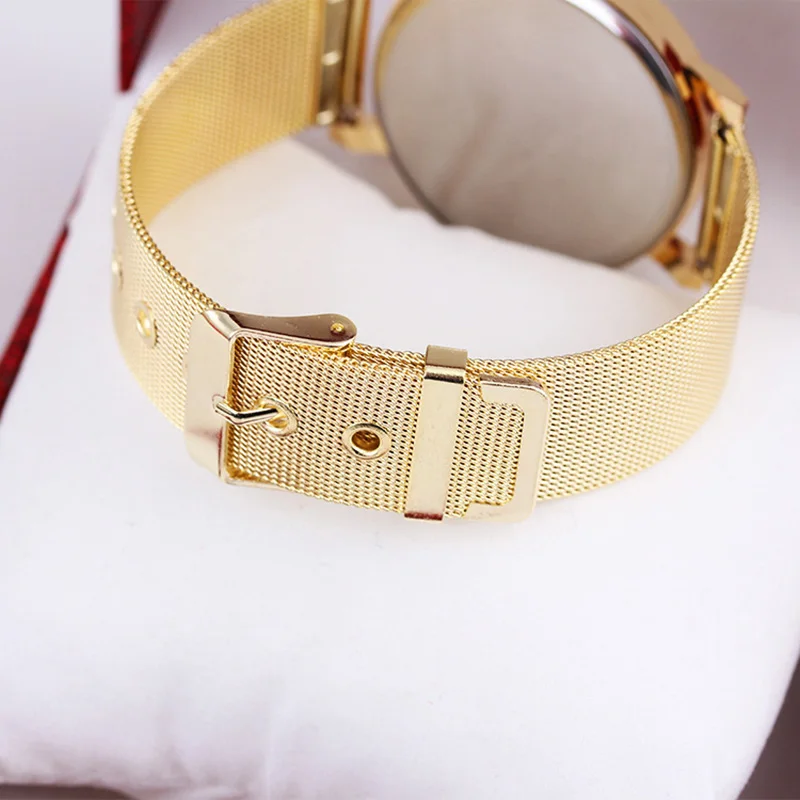 2019 new love luxury brand metal mesh watch with simple classic fashion casual kwarcowy wysokiej jakości zegarki damskie zegarki