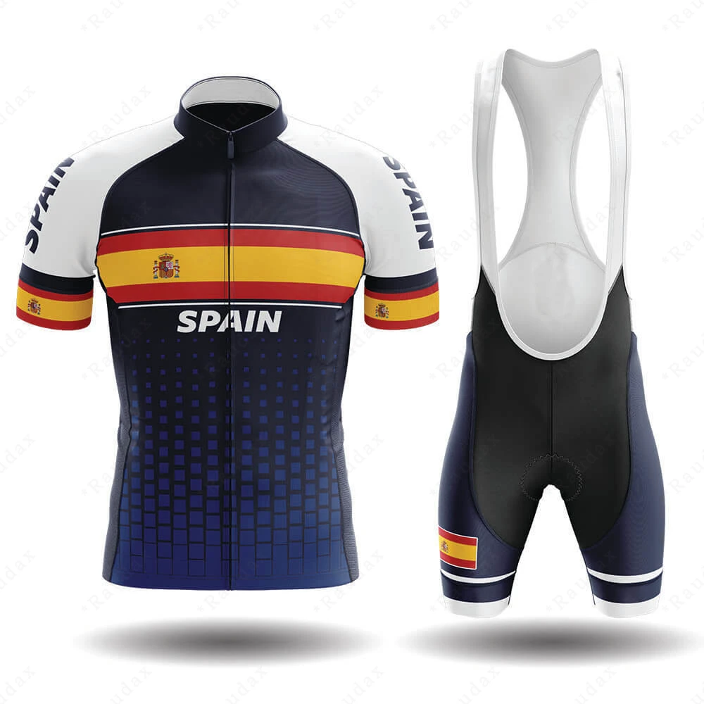 Rowerowa odzież Hiszpania Męska Rowerowa Jersey Zestaw MTB Rowerowa Odzież Rowerowa Odzież Maillot Ropa Ciclismo Triathlon Suit2021