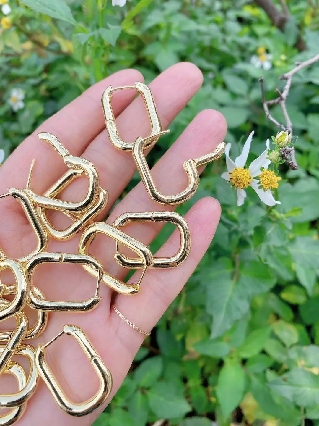 5 Par 2021 Moda Minimalistyczny Złoty Geometryczny Hoop Kolczyki Dla Kobiet Dziewczyna Proste Akcesoria Kolczyki Trend Jewelr