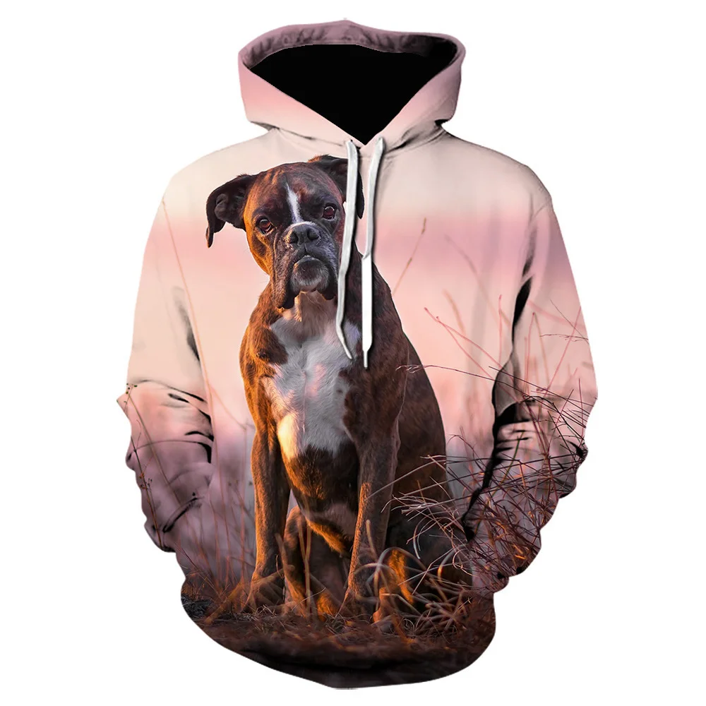 2021 Nowa moda hot Dog Animal leisure 3D printing Kapturem Sweatshirt Man / Woman Cool jacket Street Hoodies męskie Bluzki