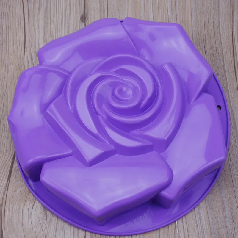 Duży Rozmiar 29*5.8 cm Róża Kwiat Kształt Silikonowe Formy Ciasto Silikonowy Ciasto Pan przybory Kuchenne DIY Formy