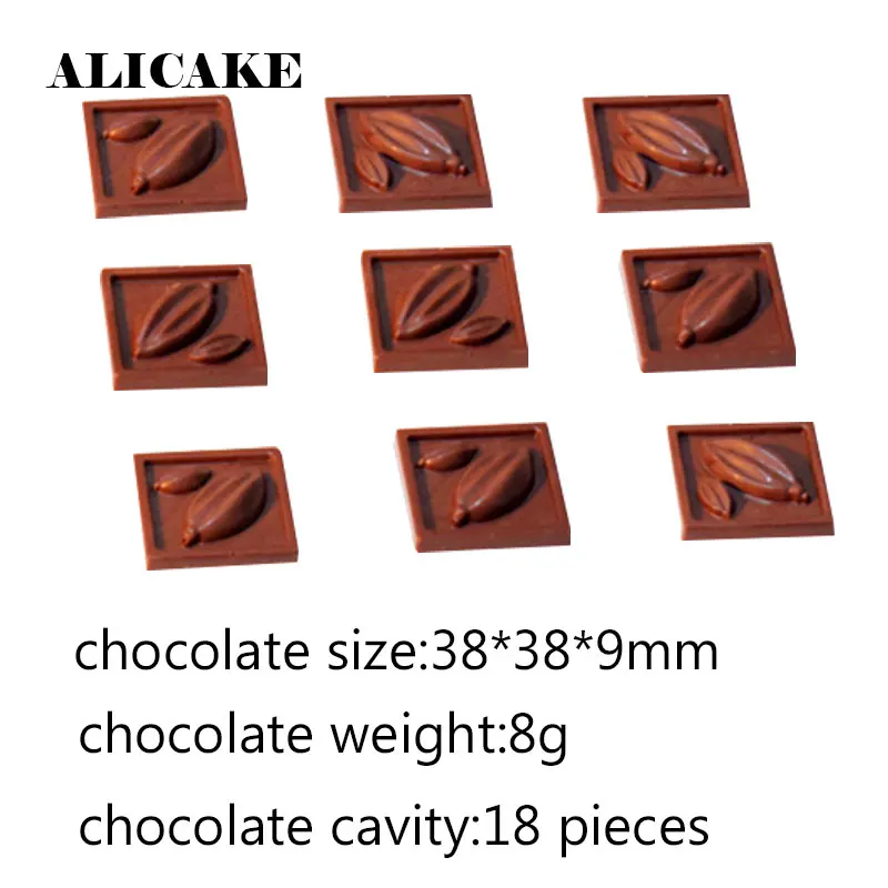 18 Jamy Plastikowa Batonik Kształt Kwadratowy Kształt Poliwęglan Chocolate Forma Forma Do Pieczenia Ciasta Ciasto Dekoracji Piekarnia Narzędzia