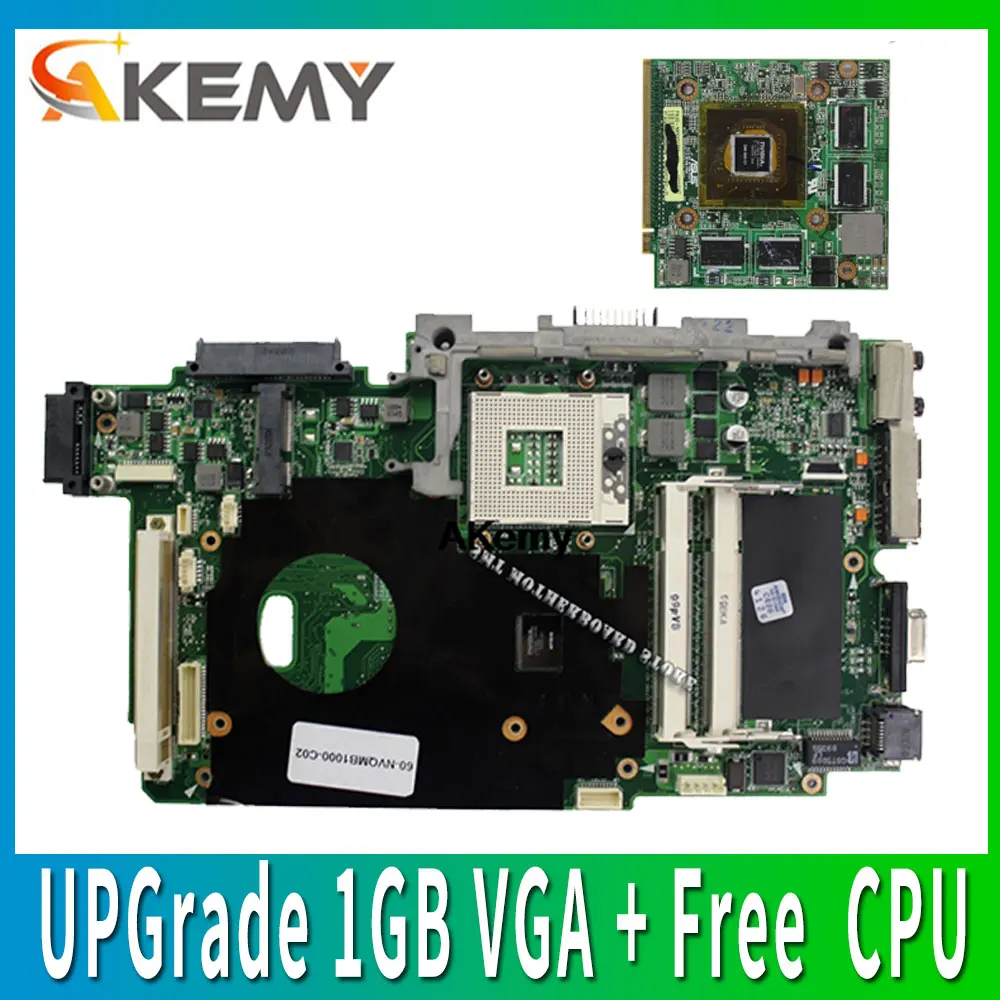 Aktualizacja 1 GB VGA + Bezpłatny procesor T7500 ASUS K51AB K51AF K70AF K70AB K70AD płyta główna laptopa druku płyty głównej w OK