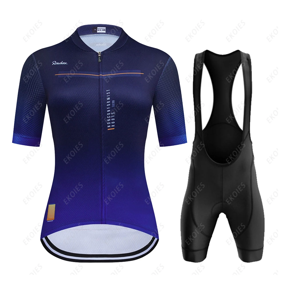 Odzież rowerowa odzież 2021 RAUDAX New Summer Short Sleeves Cycling Jersey Set MTB Ropa Ciclismo Mujer Oddychającym Bike Jersey Set