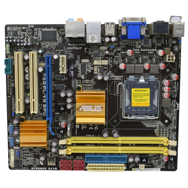 ASUS P5QPL-VM EPU Oryginalna płyta główna G41 LGA775 DDR2 DVI, HDMI, USB2.0 SATA II B / u Płyty głównej