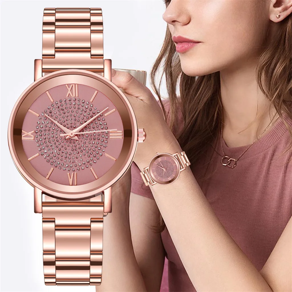 Luxury Watches Quartz Watch Dial Stainless Steel Casual Bracele Watch Relojes Para Mujer Envio Gratis Zegarki Damskie Zegarki