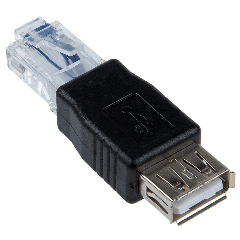 Kobieta USB A do Męskiej Ethernet RJ45 wtyczce okrągłej Zasilacza Nowy